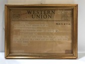 MILITARY TELEGRAM, WESTERN UNION, ROSENBLUM, WORLD WAR 2, 1946