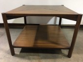 Coffee Table, Four Legs, Brown, Two Tier