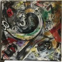 CANVAS ARTWORK, CLEARED, ABSTRACT, MODERN