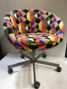 FUNKY ROLLING CHAIR, MULTI COLOR