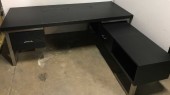 Executive L Shape Desk, Leather Desk, Modern Style Desk