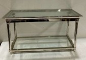 Wall Shelf, Silver Shelf Shelf With Glass