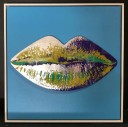 Framed 3D Contemporary Cleared Art Lips