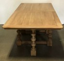 Carved Wooden Legs, Maple Midcentury Modern Dining Table