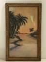 VINTAGE CLEARED ARTWORK, SCENIC, COVE, PALM TREES, RIVER, STREAM