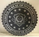 FBI Department Of Justice Signage, Stars, Many Point Star Shape