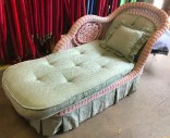 Mid Century Skirted Vintage Chaise Lounge Patio
