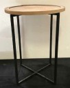 Circular Petite Side Table With Patterned Table Top