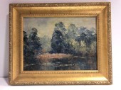 Framed Painting Water Trees