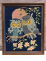 NEEDLE POINT ARTWORK, OWLS, VINTAGE, CLEARED