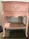 Pink Side Table, MIDCENTURY MODERN Mid Century Modern Nightstand Night Stand, Antique Table