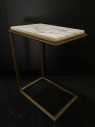 Vintage, MIDCENTURY MODERN Mid Century, Modern, Brass Marble Top Side Table