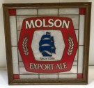 Faux Stained Glass, Beer Sign, Molson Export Ale