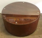 Round Glass Top Coffee Table, Mid Century Modern MIDCENTURY MODERN