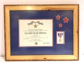 Framed Silver Star Medal