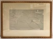 CLEARED VINTAGE ARTWORK, MODIGLIANI, ARTIST 1884 TO 1920, ARTIST DIED 1920, WOMAN, LINE DRAWING
