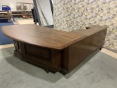 MID CENTURY MODERN, 2 PIECE DESK WITH RETURN, MONTIVERDI YOUNG,  REMOVEABLE RETURN, 28