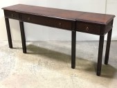 MID CENTURY CONSOLE TABLE, 3 DRAWER
