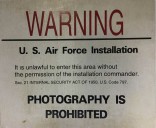 Warning Sign Us Air Force Installation