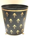 METAL TRASHCAN, CLAW FOOT, FLEUR DI LIS