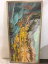 Framed Painting Scenic Nature Rocks Canyon