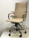 ROLLING OFFICE CHAIR, ON WHEELS, ADJUSTABLE HEIGHT, CONTEMPORARY, REOMOVEABLE ARM COVERS, 14 AVAILABLE