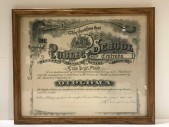 DIPLOMA, CLEARED, THE PUBLIC SCHOOL OF CENTRALIA, VINTAGE, ANTIQUE, 1908