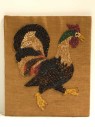 VINTAGE ARTWORK, CLEARED, FABRIC AND BEAN ROOSTER