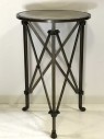 MIRROR TOP SIDE TABLE, REMOVEABLE GLASS, 2 AVAILABLE, MID CENTURY MODERN, MIDCENTURY MODERN