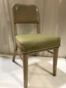 VINTAGE STEELCASE SIDE CHAIR / OFFICE CHAIR, FABRIC AND VINYL CUSHIONS