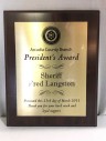 Plaque Award