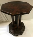 LEATHER TOP SIDE TABLE