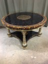Table, Coffee Table, Four Legs, Gold Legs