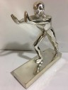 BOOK END, HUMAN FIGURE, CHROME, 2 AVAILABLE