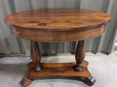 Console Table, Oval, Two Legs, Four Feet