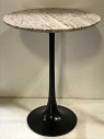 CRATE AND BARREL MARBLE TOP CAFE TABLE, 8 AVAILABLE