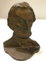 BOOKEND, SCULPTURE, ABRAHAM LINCOLN, COPYRIGHT 1928, 2 AVAILABLE