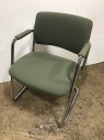 GREEN OFFICE CHAIR, PULL UP CHAIR, WAITING ROOM, HOSPITAL