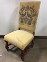ANTIQUE CHAIR, PEACOCKS, 4 AVAILABLE