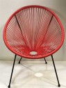 2 AVAILABLE, MIDCENTURY MODERN, MID CENTURY MODERN OVAL WEB CHAIR, 2 AVAILABLE, MATCHING SIDE TABLE AVAILABLE, OUTDOOR, PATIO