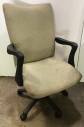 Trellis Patterned Green Rolling Office Chair Vintage