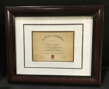 Certificate Of Completion, Brown Frame