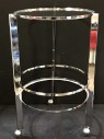 ROLLING SIDE TABLE, GLASS INSERTS **CURRENTLY ONLY ONE GLASS INSERT PER TABLE**, 2 AVAILABLE, MID CENTURY MODERN MIDCENTURY MODERN