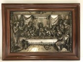 ARTWORK, CLEARED, VINTAGE, RELIGIOUS, JESUS, THE LAST SUPPER RELIEF
