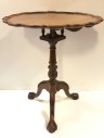 ANTIQUE SIDE TABLE, CLAW FOOT, ROTATING TOP