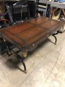 Maitland Smith, Mahogany, Tooled Leather Top, French Empire Style Desk
