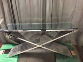 Console Table, Glass, Metal 