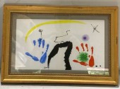 Cleared Framed Art, Handprint, Abstract, Fingerpaint