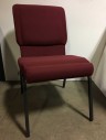 Church Chair, Fabric, Metal, Linkable, Stackable