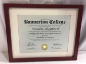 Award Diploma Wood Frame